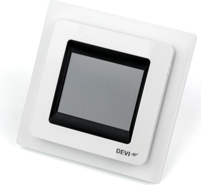 Image du produit Devi DEVIreg Touch blanc polaire 140F1071 UP Horloge thermostat 16A, 230V avec cadre