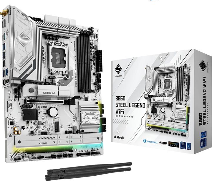 Produktbild AsRock B860 Steel Legend WiFi DDR5 Intel S retail (LGA 1851, Intel B860, ATX)