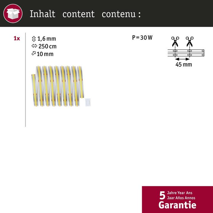 Actual product image Paulmann MaxLED 1000 Full-Line COB Stripe (Daylight, 250 cm, Indoor)