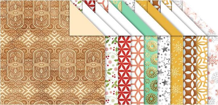 Actual product image Ursus Folding sheets X-Mas 15 x 15 cm, 110 g/m², 30 sheets, multicoloured (110 g/m², 30 x)