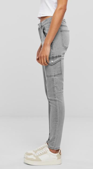 Produktbild Cloud 5ive Cloud5ive Damen High Waist Cargo Jeans Hose mit washed look (M)