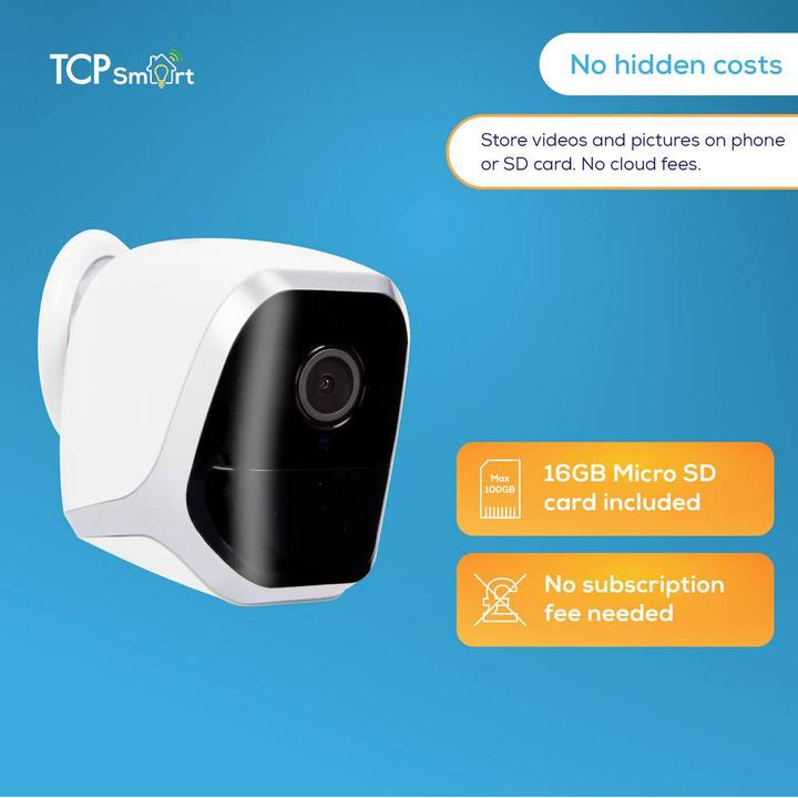 Produktbild TCP Smart Überwachungskamera WIFI Camera WLAN IP 1920 x 1080 Pixel (1920 x 1080 Pixels)
