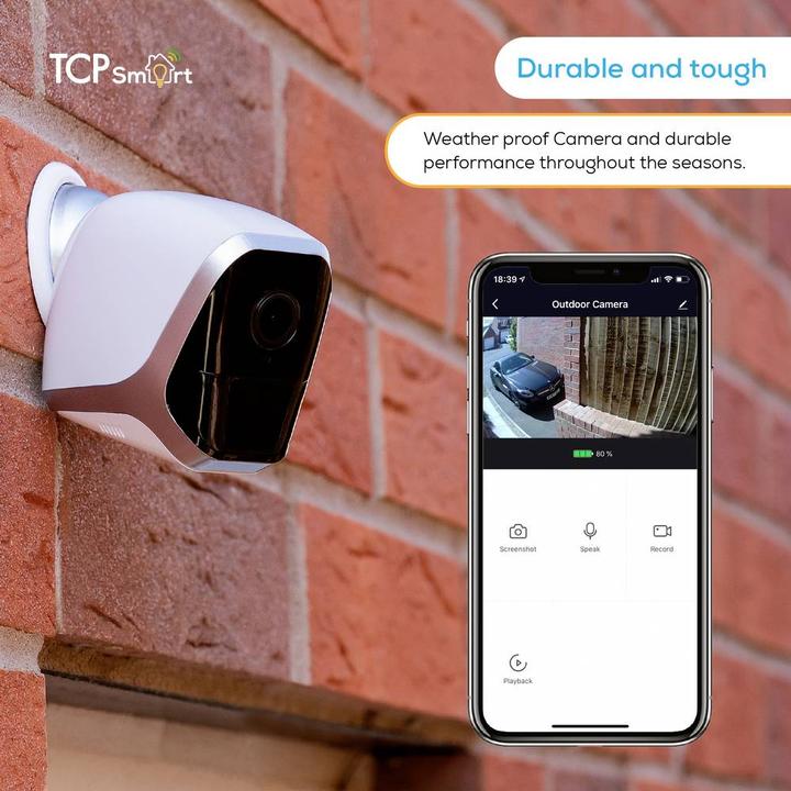 Produktbild TCP Smart Überwachungskamera WIFI Camera WLAN IP 1920 x 1080 Pixel (1920 x 1080 Pixels)