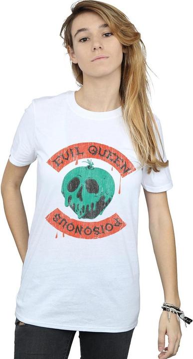 Actual product image Disney Womens/Ladies Poisonous Skull Apple Cotton Boyfriend T-Shirt (4XL)