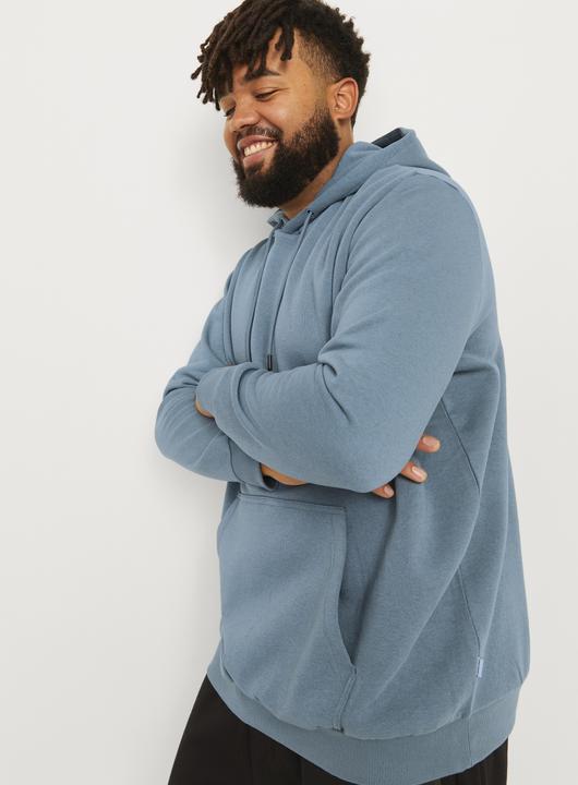 Actual product image Jack & Jones Plus Size Unicoloured Hooded Sweatshirt Hooded Sweatshirt (6XL)