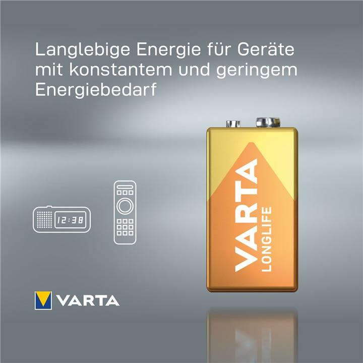 Produktbild Varta Longlife (1 Stk., 9V Block, 565 mAh)
