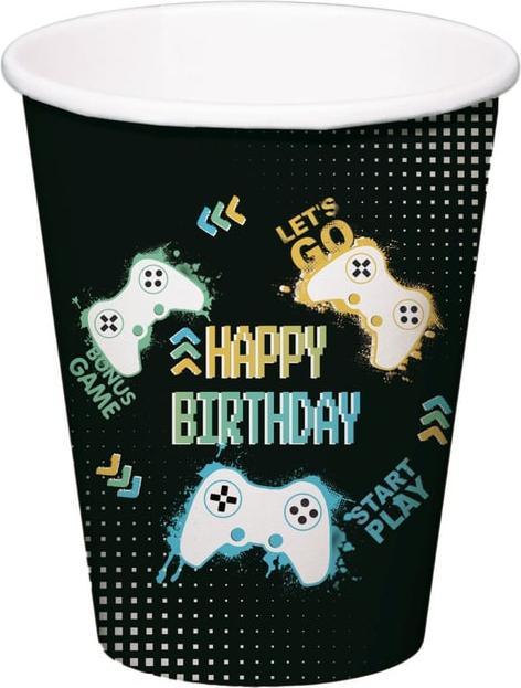 Produktbild Volat 8 Partybecher - Happy Birthday - Level Up - ca. 250 ml (8 x)