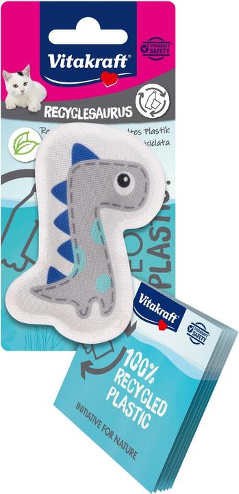 Immagine prodotto Vitakraft Giocattolo per gatti Dino con erba gatta, grigio (Palla giocattolo per gatti)