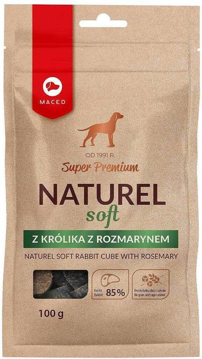 Actual product image Maced Super Premium Naturel Soft Rabbit with Rosemary - Dog Treat - 100g (Senior, 1 pcs., 100 g)
