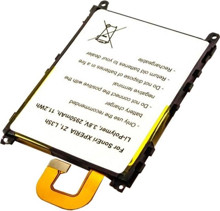 Actual product image AccuCell Battery Sony Ericsson Xperia Z1, Xperia Z1 LTE, L35h, 1271-9084, LIS1525ERPC