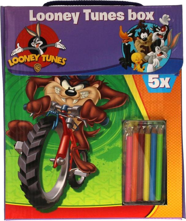Actual product image Looney Tunes colouring book box with crayons