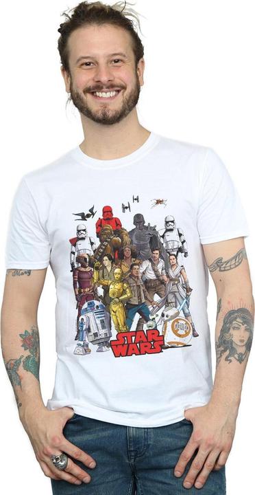 Immagine prodotto Star Wars The Rise Of Skywalker Character Collage Maglietta Uomo (XL)