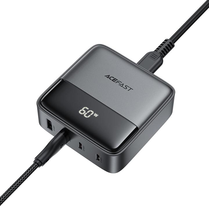Immagine prodotto Acefast Z6 Charger Network GaN Desktop 2x USB-A / 2x USB-C PD 65W - Nero (65 W)