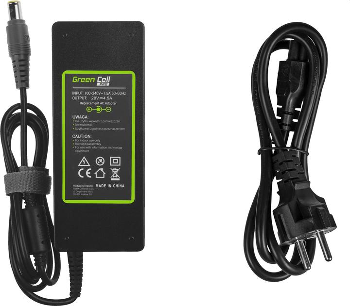 Produktbild GreenCell PRO Charger AC Adapter for Lenovo ThinkPad T410 T420 T510 T520 T530 T60 T61 R60 (90 W)