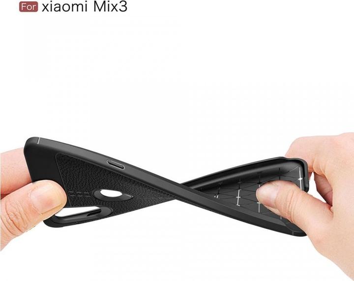 Actual product image Screenguard Xiaomi Mi Mix 3 Sleeve Leather Design TPU Cover (Mi Mix 3)