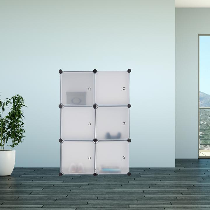 Actual product image Relaxdays Shelving System with 6 Doors (70 x 35 x 105 cm)
