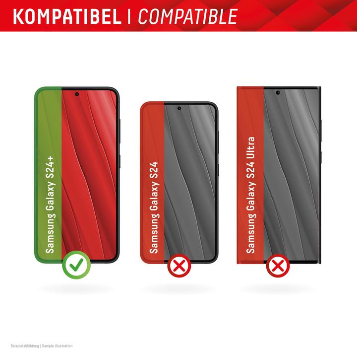Actual product image Displex Real Glass, Privacy Full Cover Panzerglas (1 Piece, Samsung Galaxy S25+, Samsung Galaxy S24+)