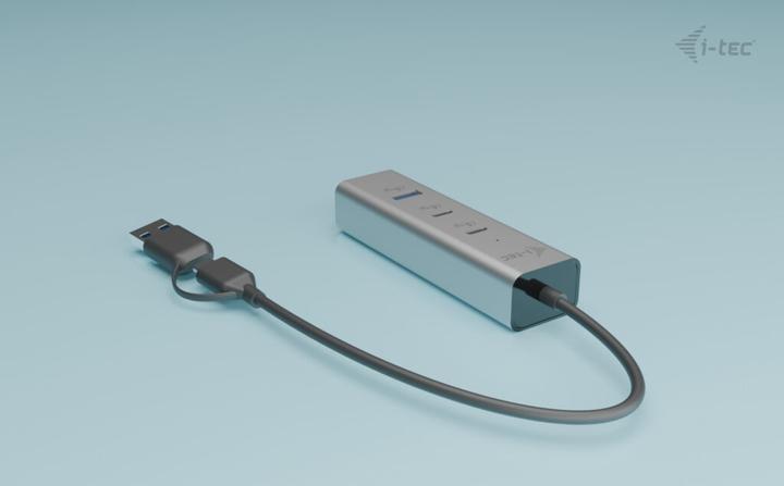 Image du produit i-tec Universal Charging Metal HUB 2x USB-C 3.2 Gen.1 + 2x USB-A 3.2 Gen.1 1x USB-C PD 85W (USB-C, USB-A, 4 Ports)