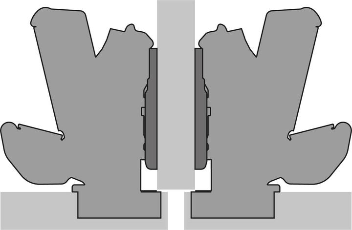 Actual product image Hettich Cerniere a sporgenza zero Sensys 8687, battuta mediana