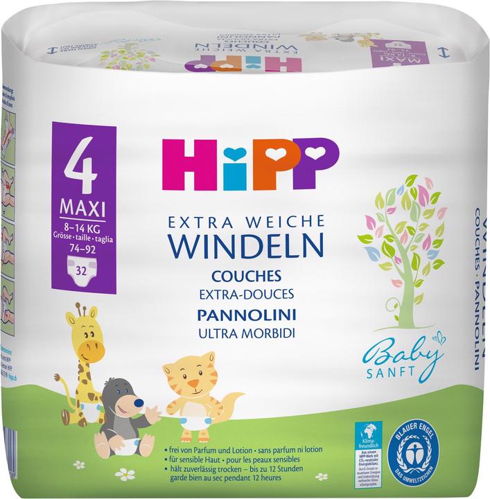 Hipp Babysanft extra weiche (Gr. 4, Tragepack, 32 Stück)