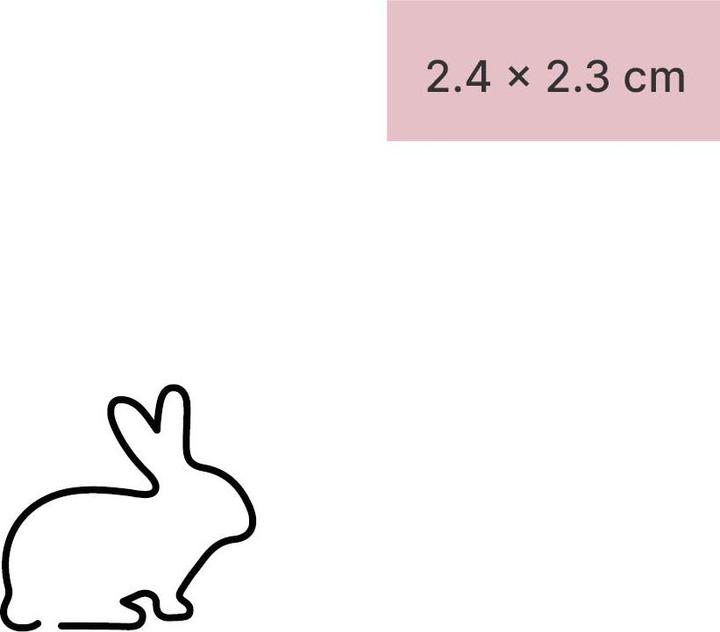Actual product image minink Temporary tattoo - Simple bunny