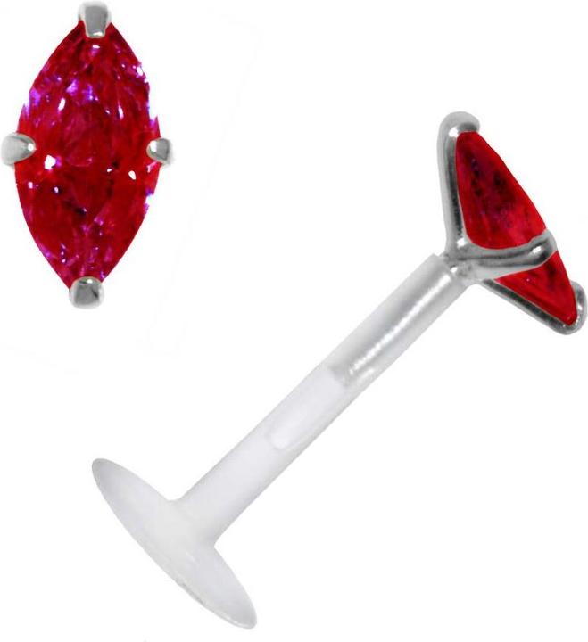 Produktbild Bijouteria Piercing für Lippe/Tragus (Bioplast, Silber 925, Zirkonia)