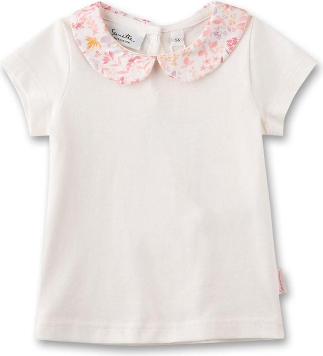 Sanetta Baby T-Shirt Off-White mit Bubi-Kragen