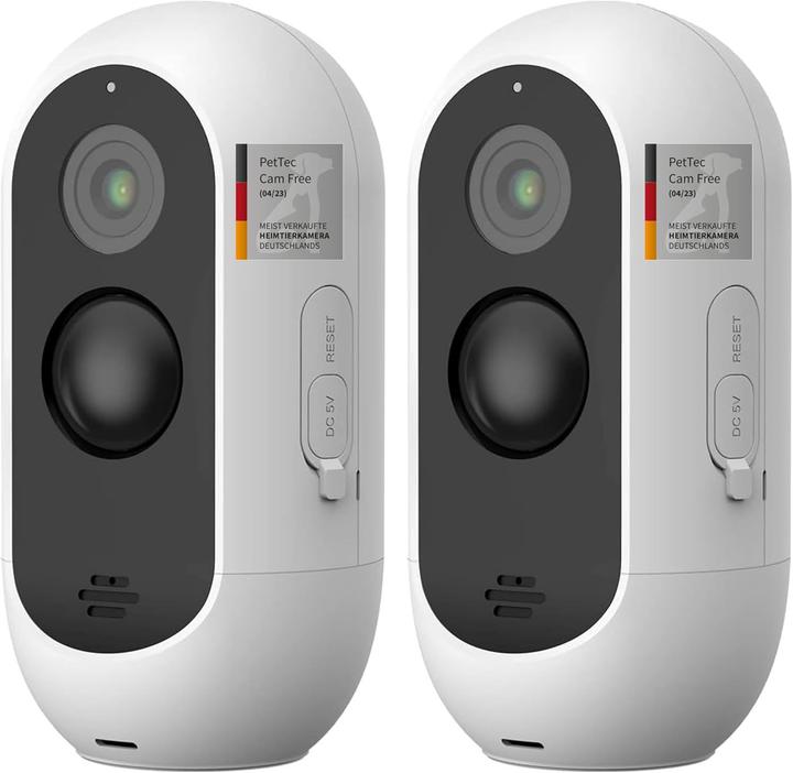 Image du produit PetTec 2er-Haustierkamera-Set mit Bewegungserkennung, Sprachfunktion & Nachtsicht