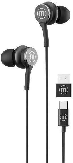 Produktbild Maxell XC1 USB-C kabelgebundene Kopfhörer mit USB-A Adapter schwarz (Kabelgebunden)