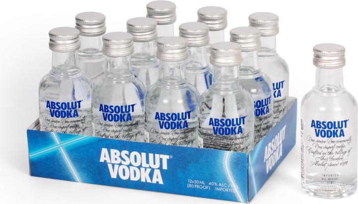 Absolut Vodka Original 12 x 0.05 l (12 x 5 cl)
