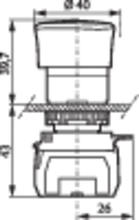 Produktbild Baco Not Aus Schalter L22ER01D Front Kunststoff, Schwarz 600 V 10 A IP69K 1 St.