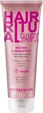 Productafbeelding Dermacol Hair Ritual Shampoo Rood Haar & Groei Effect (250 ml, Vloeibare shampoo)