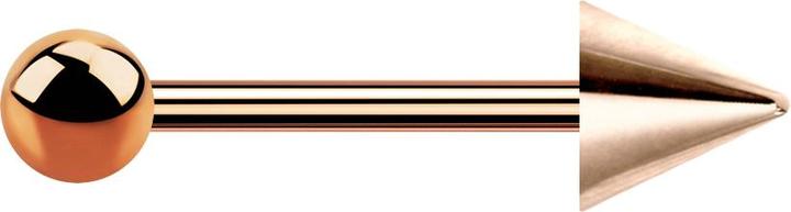 Image du produit Star Piercing Micro Barbell or rose avec boule et cône (Acier chirurgical 316L, sans laiton)