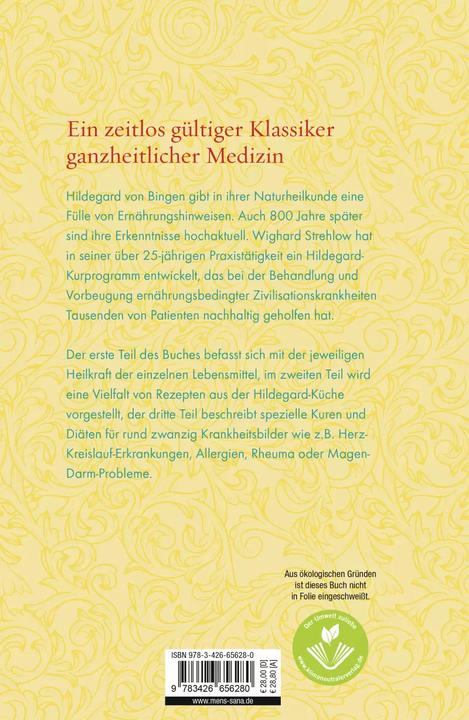 Actual product image Die Ernährungstherapie der Hildegard von Bingen (German, Wighard Strehlow, 2009)