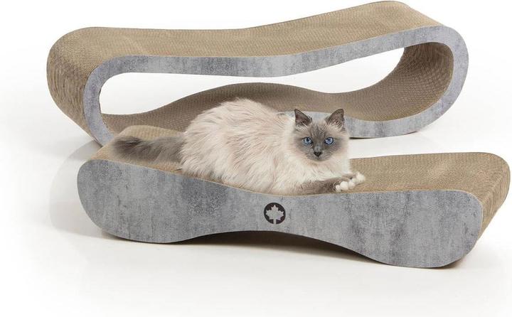 Immagine prodotto CanadianCat Set di mobili tiragraffi Orbit & Satellite, look cemento (23 cm, Grigio pietra)