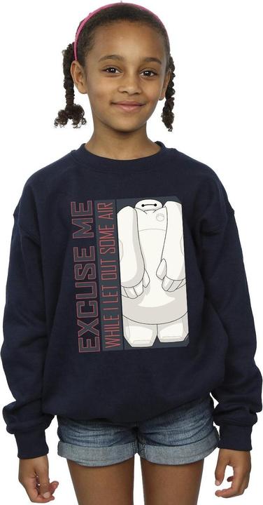 Actual product image Disney Girls Big Hero 6 Baymax Excuse Me Some Air Sweatshirt (116)