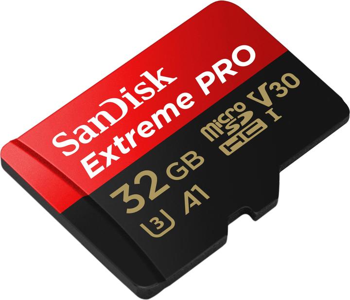 Actual product image SanDisk Extreme PRO UHS-I V30 (32 GB, microSDHC, U3, UHS-I)