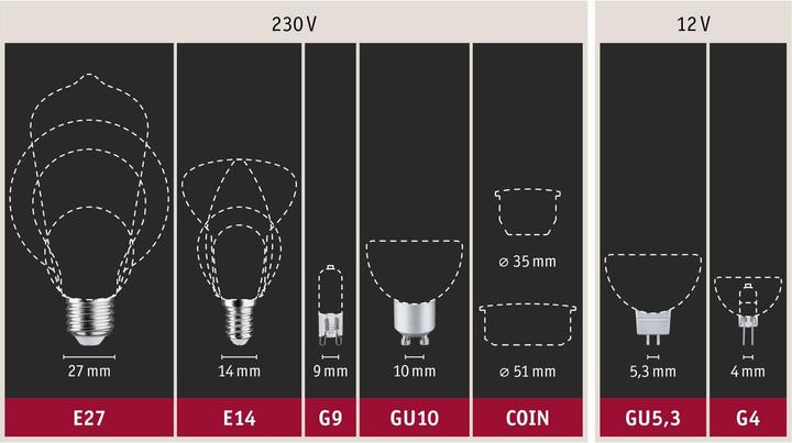 Immagine prodotto Paulmann Set di 5 lampade multiuso (E27, 7 W, 806 lm, 1 x, E)