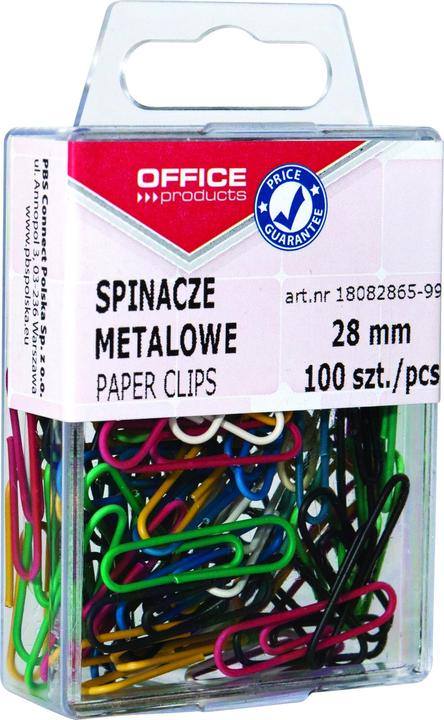 Produktbild Office Products Farbige büroklammern, beschichtet, 28 mm, im karton, 100 stück, farbig sortiert (100 x)