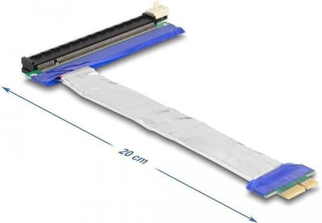 Image du produit Delock Carte Riser PCI Express x1 mâle vers x16 slot avec Ka