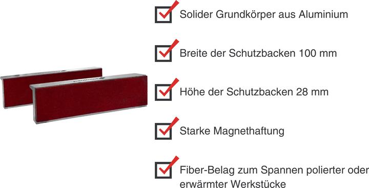 Image du produit Paulimot Schraubstock-Schutzbacken 100 mm, Typ F (Fiber)