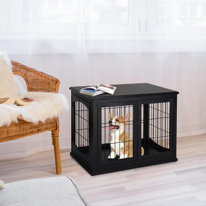 Produktbild PawHut Hundekäfig mit 2 Türen (Hund, Abschliessbar)