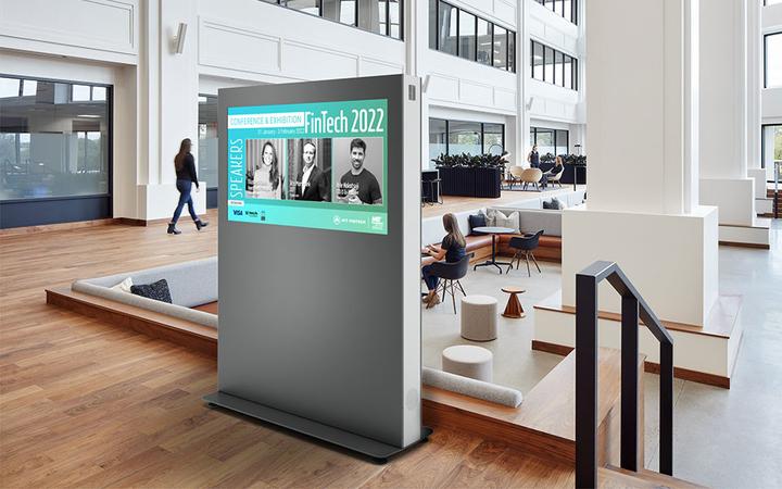 Produktbild DSS Indoor Stele Landscape, 43" Bildschirm, schwarz
