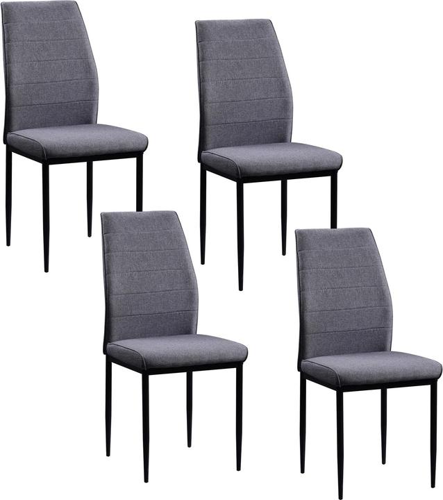 Actual product image HTI-Living Esszimmerstuhl Madison Webstoff Grau 4er-Set