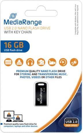 Actual product image MediaRange USB Nano Memory Stick (16 GB, USB-A, USB 2.0)