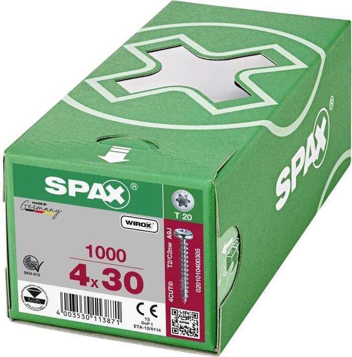 Actual product image Spax Chipboard screws PH T20 4,0x30 mm (1000 Screws per piece)