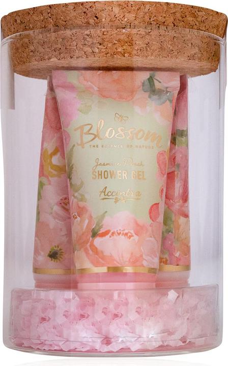Immagine prodotto Accentra Badeset BLOSSOM in Glas mit Korkdeckel (Set per la cura dei capelli)