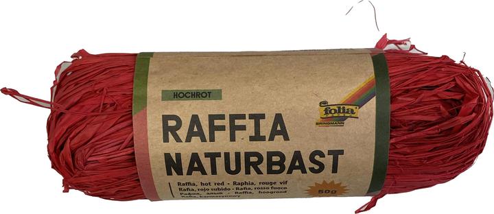 Produktbild Folia Bringmann Naturbast Raffia 50g Hochrot (Geschenkband)