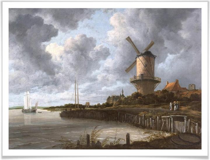 Produktbild Trenddeko van Ruisdael - Die Windmühle von Wijk bei Duurstede (60 x 50 cm)