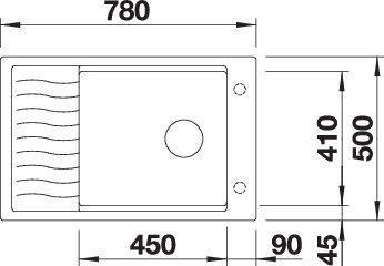 Actual product image Blanco Elon XL 6 S (Top-mounted sink, 78 cm, 50 cm)